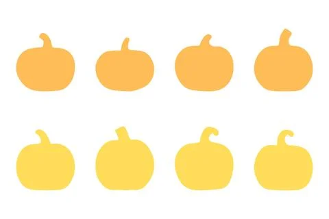 Simple pumpkin illustration design set Stock Illustration