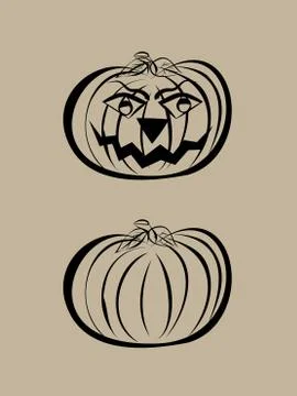 Simple pumpkins Stock Illustration