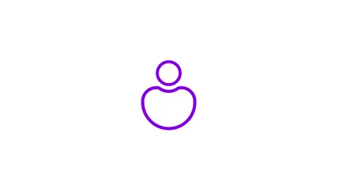 Simple Purple Human Figure Line Icon Design Vidéo 332526311