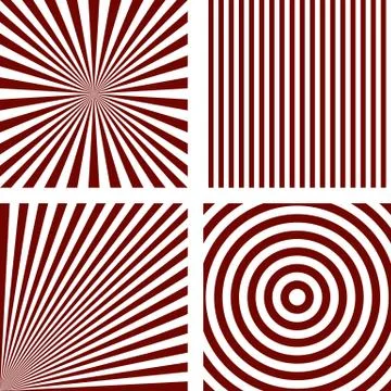 Simple purple striped pattern background set Stock Illustration