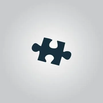 Simple puzzle icon Stock Illustration