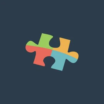Simple puzzle icon Stock Illustration