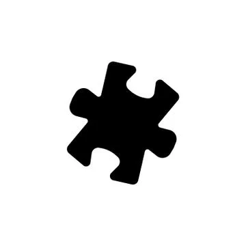 Simple puzzle icon. vector illustration black on white background Stock Illustration