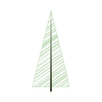 Simple pyramid shaped abstract green tree icon Stock Illustration