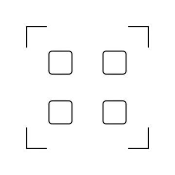 Simple QR Code Icon. QR data. Vector. Stock Illustration