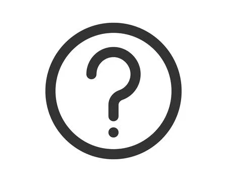 Simple question mark icon inside a circle. Concept for uncertainty, inquiry.. Ilustração Stock