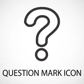 Simple question mark line icon, vector Stock Illustration