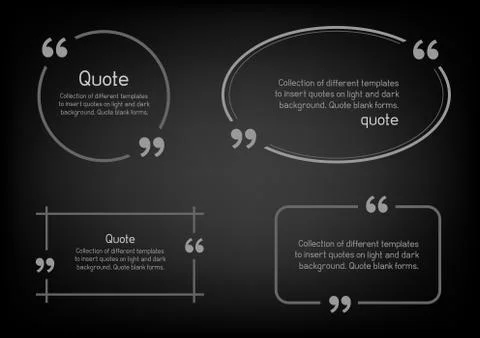 Simple quote black background Stock Illustration