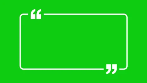 Simple Quote Box Animation on Green Screen Background in 4K, Chat Bubble Vi.. Stock Footage 309525065