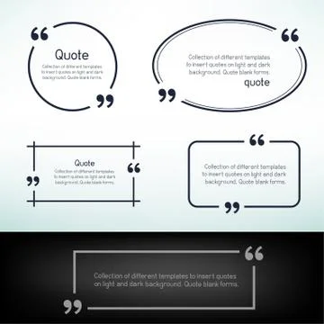 Simple quote template Stock Illustration