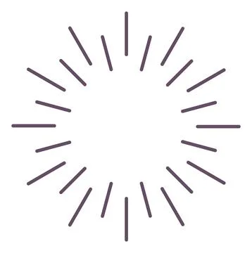 Simple radial line pattern. Retro sun burst Illustrazione stock