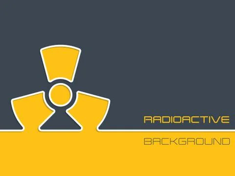 Simple radioactive warning background design Stock Illustration