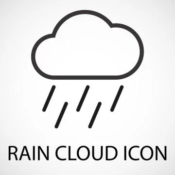 Simple rain cloud icon Stock Illustration