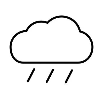 Simple rainy day icon. Vector. Stock Illustration