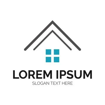 Simple Real Estate Logo Vector Design Stock Illustration