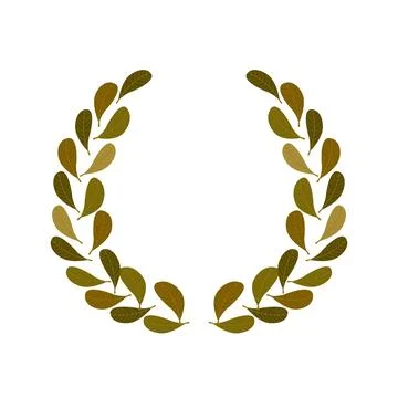 Simple realistic leaf frame for vintage logo Stock Illustration