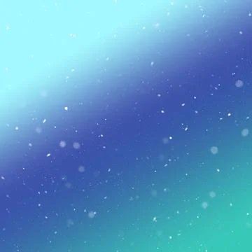 Simple realistic snowfall against a gradient blue background, texture elements Stock Photos
