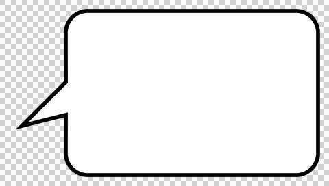 Simple rectangle speech balloon with rounded corners イラスト素材