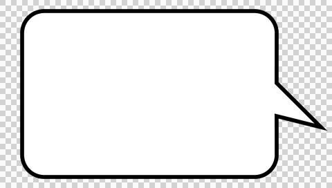 Simple rectangle speech balloon with rounded corners イラスト素材