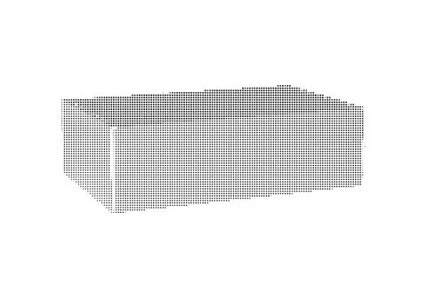Simple rectangular paper brick or block element with halftone dot texture. Stock Illustration