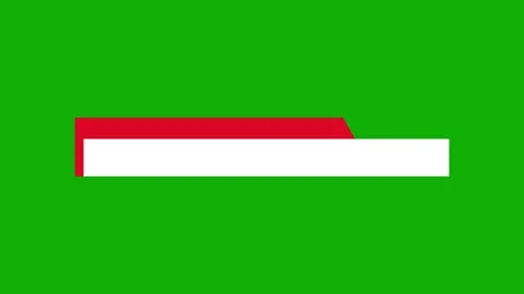 Simple Red and White Lower Third Motion Graphic Animation on Green Background Vidéo 246016272