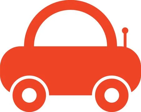 Simple Red Car Icon Vector Illustration Illustrazione stock