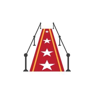 Simple red carpet Vector design illustration Stock Illustration