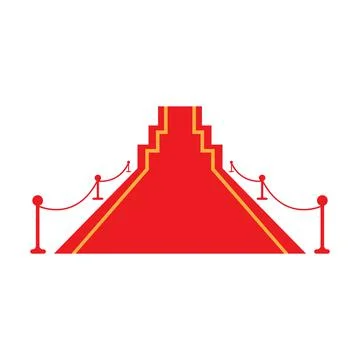 Simple red carpet Vector design illustration Stock Illustration