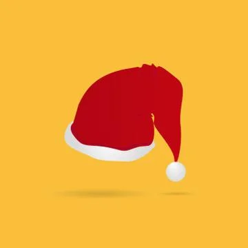 Simple Red Christmas Hat Stock Illustration