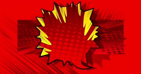 Simple Red Comic Book Speech Bubble Stock Footage 167191174