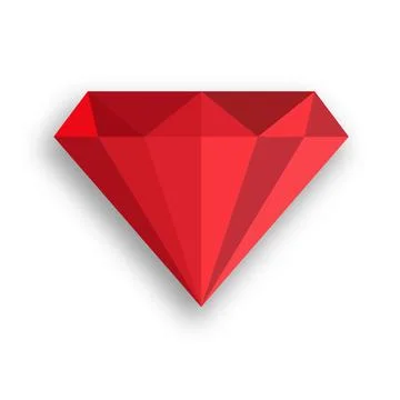 Simple red diamond vector icon イラスト素材
