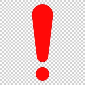Simple red exclamation mark icon Stock Illustration