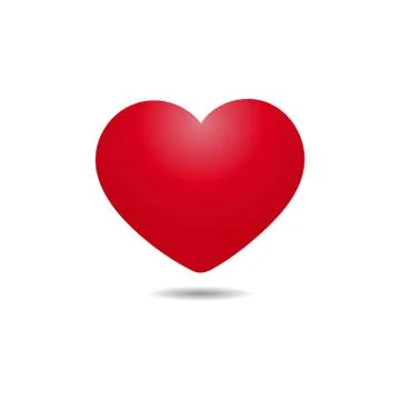 Simple red heart Stock Illustration