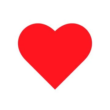 Simple red heart minimalistic vector Stock Illustration