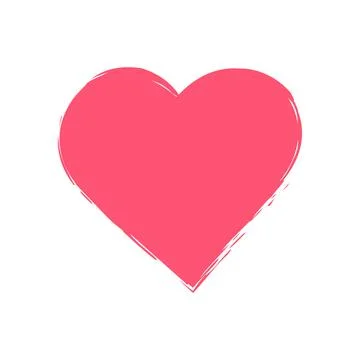 Simple red heart minimalistic vector Stock Illustration