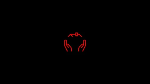 Simple Red home icon animation on a  background. Stock Footage 310982063