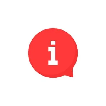 Simple red information icon bubble Stock Illustration
