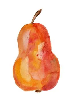 Simple red pear Stock Illustration