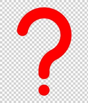 Simple red question mark icon, vector file with changeable line width Stock Illustration