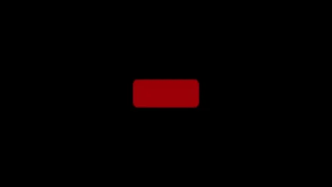 Simple red rectangular button with rounded edges on black background, digit.. Stock Footage 321582770