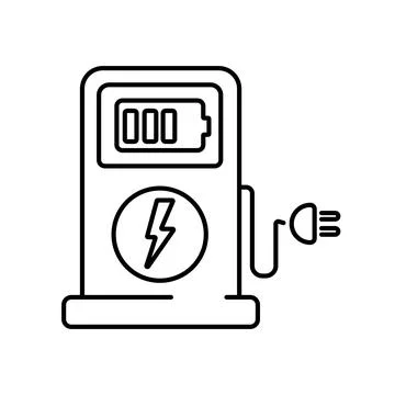 A simple refueling or charging station icon for electric vehicles or hybrid Stock Illustration