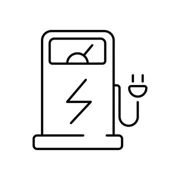 A simple refueling or charging station icon for electric vehicles or hybrid Stock Illustration
