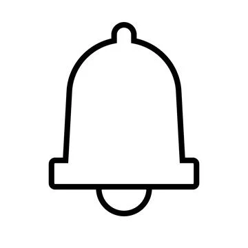 Simple reminder bell icon. Vector. Stock Illustration