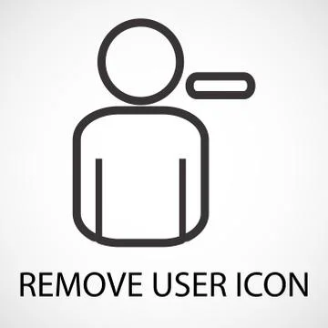 Simple remove user icon, vector Stock Illustration