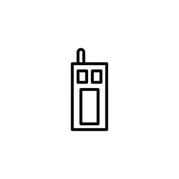 Simple rendition of a cellular phone representing communication networks in.. Stock Illustration