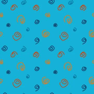 Simple repeating seamless swirl pattern. Background for the design. Stock Illustration