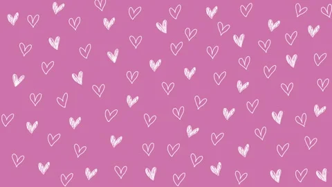Simple repeating texture with cute hearts. Stylish loop festive animation 스톡 동영상 300366350