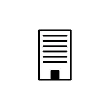 Simple representation of document structure symbolizing office building str.. Ilustración de archivo