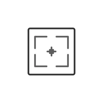 Simple representation of a square frame containing crosshairs symbol with c.. Stock Illustration