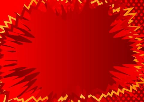 Simple retro comic background with rays and halftone dots, cartoon pop art st イラスト素材